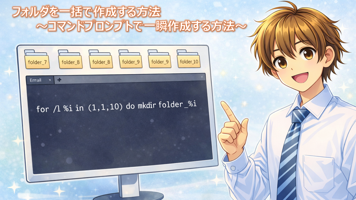 フォルダを一括で作成する方法